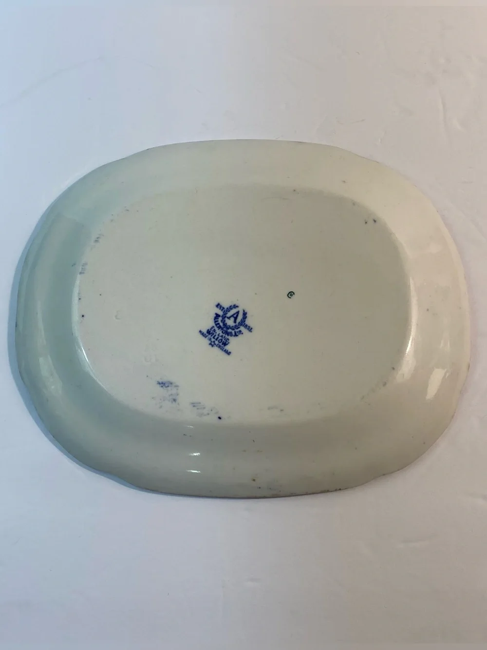 Allertons Blue Willow Vintage Antique Serving Plate Platter 9.5” x 7.75” England